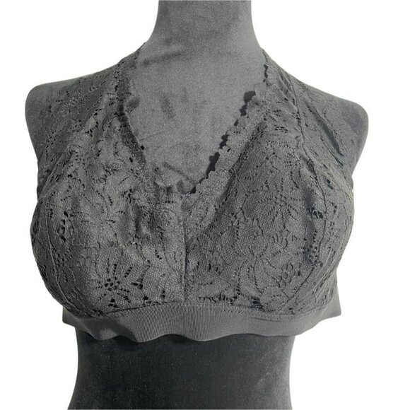 NEW Aerie Size XL Bralet Black Lace Sexy - Picture 1 of 6